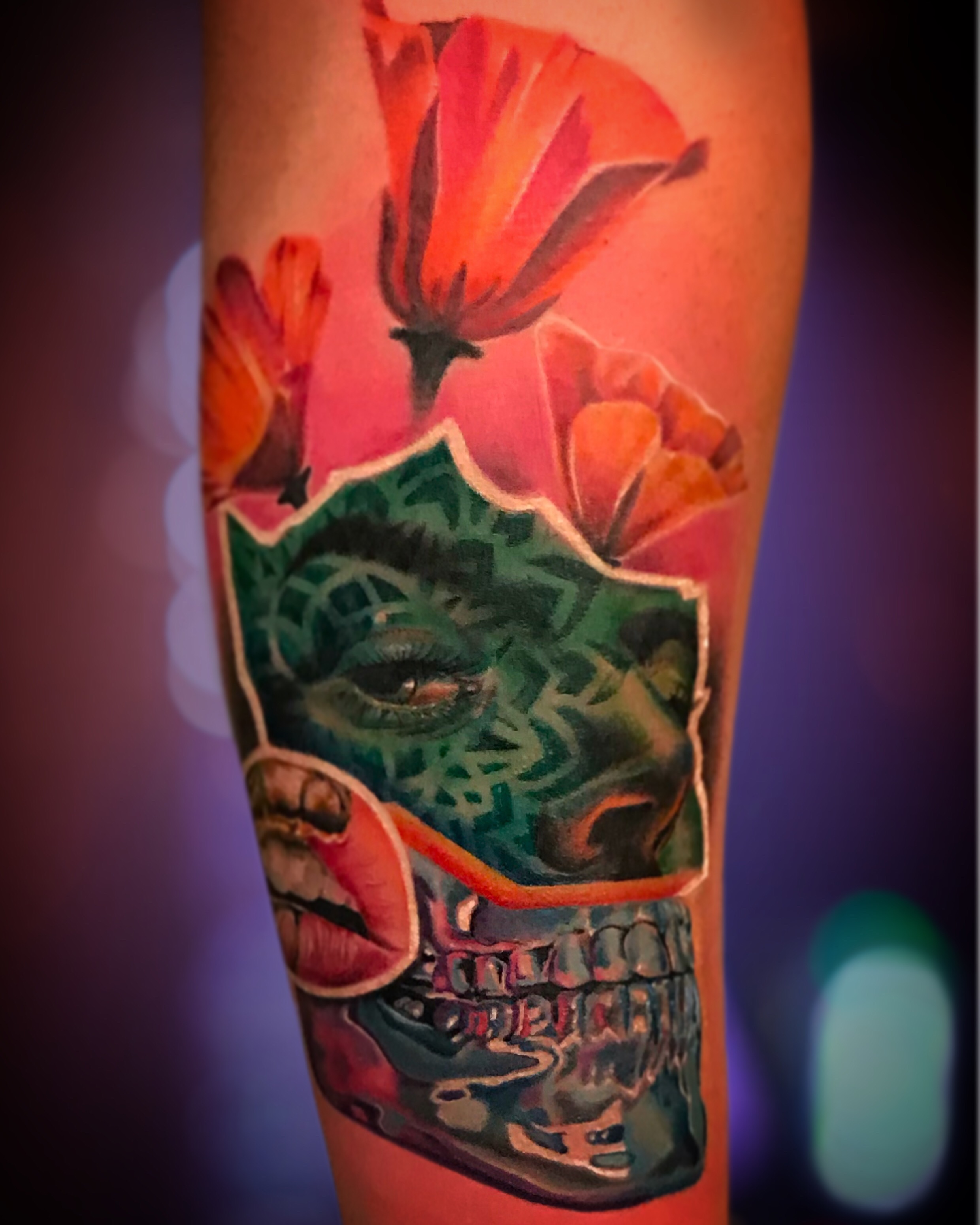 Orange Flower Tattoo